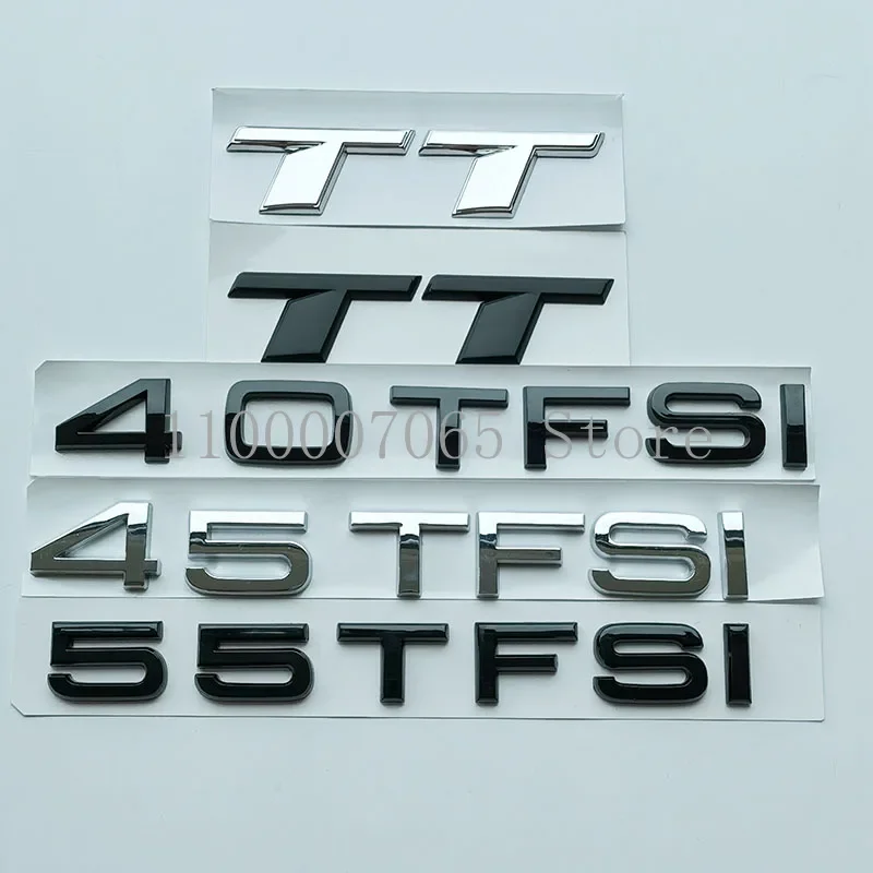 ABS lettere numeri emblema per TT TTS TTRS 40tfsi 45tfsi Quattro Sline Car Trunk Grille Side Logo Sticker (old Big & Small)