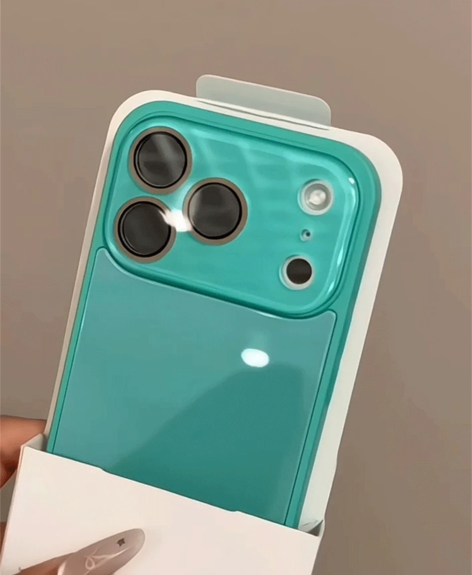 Luxuriöse Kamera-Schutzhülle aus gehärtetem Glas in Bonbonfarben für iPhone 15 16 17 18 Pro Max, stoßfest, weicher Rahmen, glatte harte Abdeckung – Detail 7