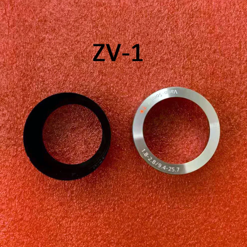 Novas peças de reparo de anel de nome de ornamento de lente para câmera Sony ZV-1 ZV1