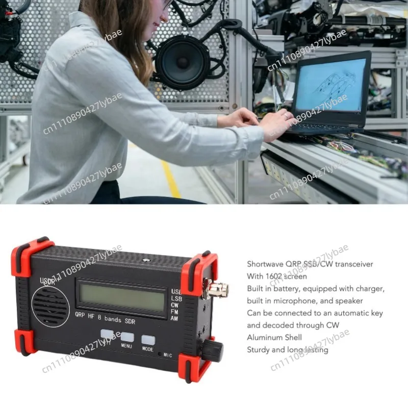 8 Band Radio Transceiver Shortwave USDX USDR HF QRP SSB CW SDR Transceiver AM FM Full Mode Shortwave Defined Radio Transceiver