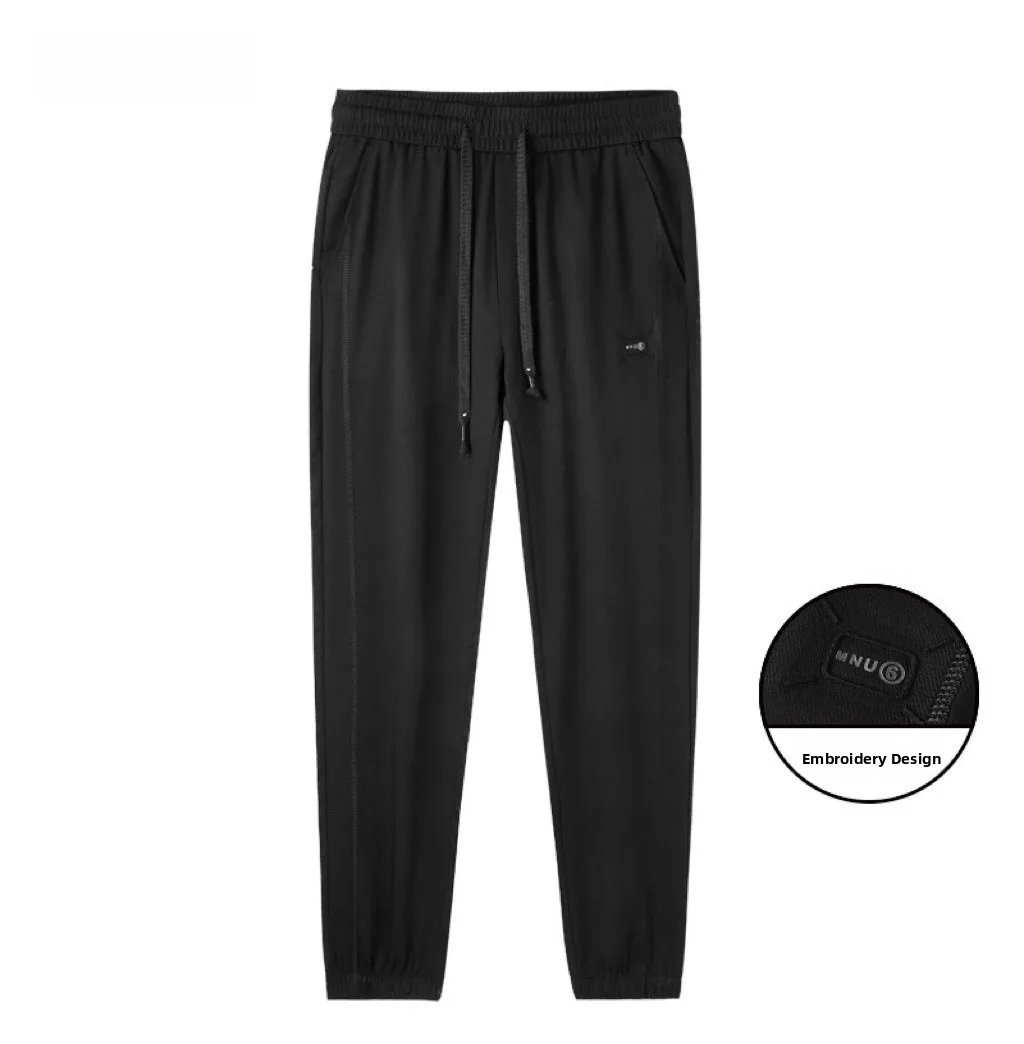 

Cool Feeling Thin Men's Casual Pants Ice Silk Qui Dry Sport Trousers Summer Trendy L529 Slim Fit Long Pants Cotton 68% Ny...