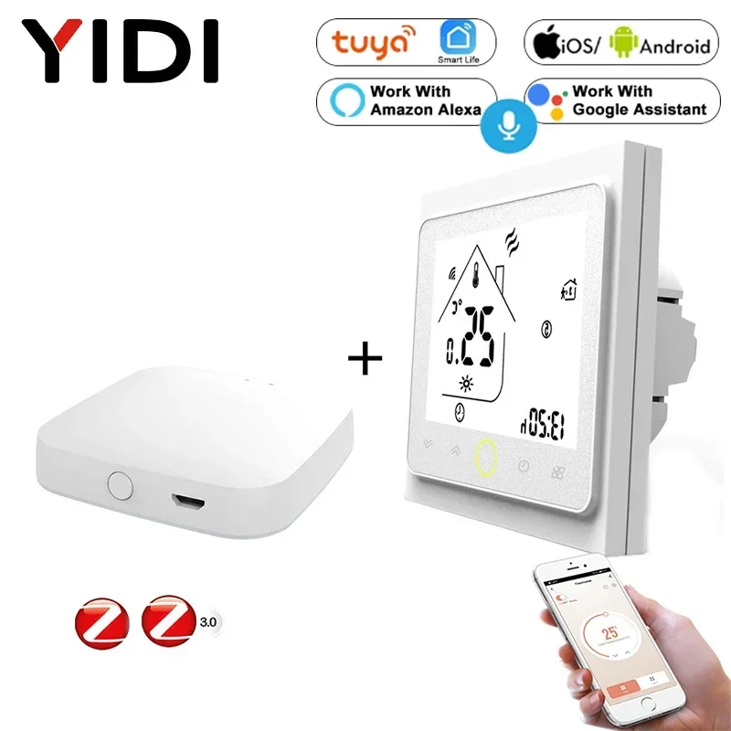 

Zigbee Smart Thermostat Hub Required Gas Boiler Water Electric Heating Temperature Controller Tuya Smart Life Alexa Google Home