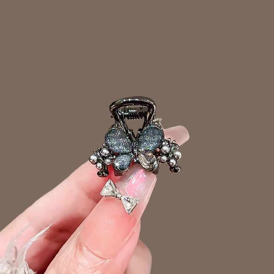 

New Pearl Coloured Glaze Butterfly Hair Clip for Women Small Size Hair Grip Cute Side Clip Bangs Clip Top Clip Mini Hair Claw