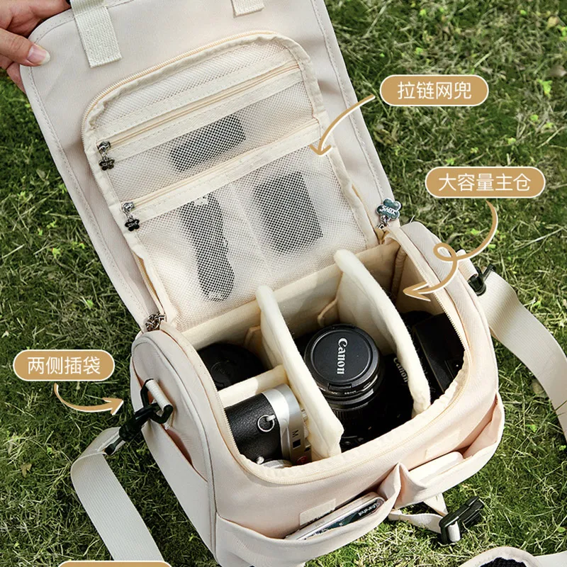 Shoulder Camera Storage Bag Digital Camera Organizer Bag Mirrorless Cameras DSLR Lenses Handbag Large Travel Organizers Pouch