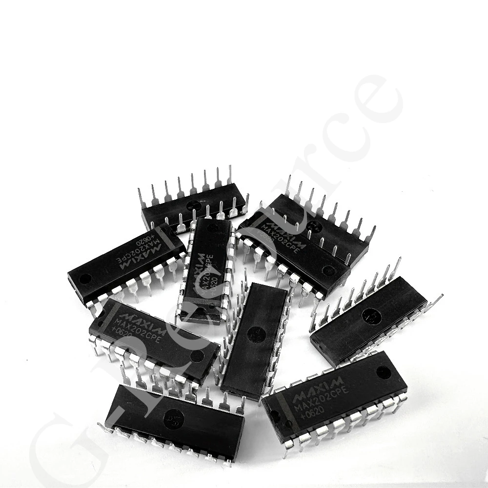 MAX202CPE+ DIP-16 Интегральная схема MAX202CPE + 5 В, трансиверы RS-232 с внешними конденсаторами 0,1 мкФ