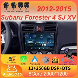 Android 15 Car Stereo Radio For Subaru Forester 4 SJ XV 2012-2015 4G Multimedia Video Player Navigation GPS Carplay 360 Camera