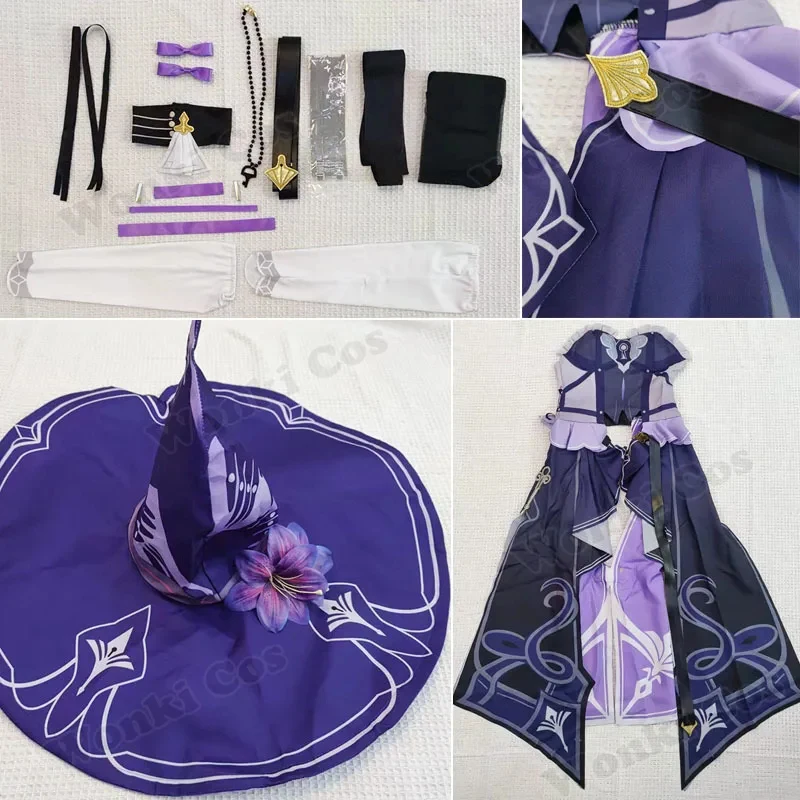 

ABC123Big Costume Long Wig Hair for Star Rail Herta Skin Cosplay Dress Women Party Carnival Role Play Ou5,j'8.k/4\