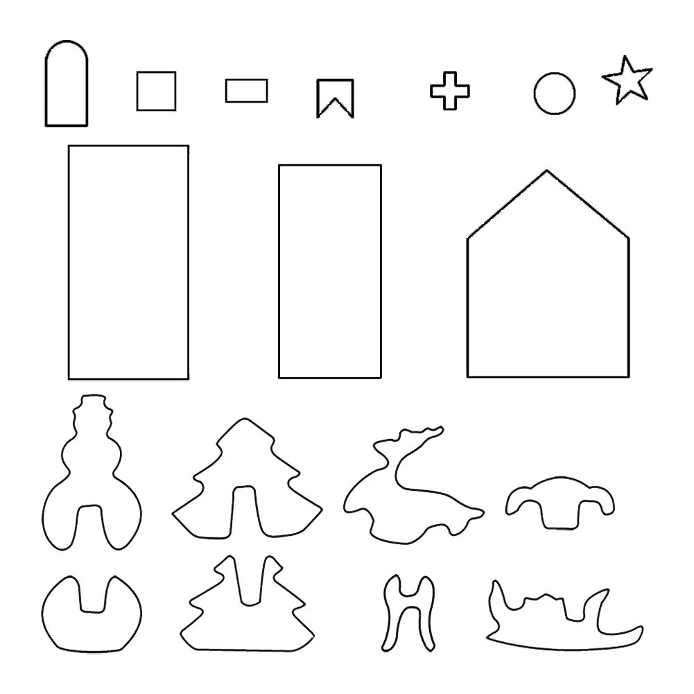 Cookie House Set Approximately 6.6 Inches Tall 3D Cookie Cutters Long-Lasting Material Perfect For Holiday Parties