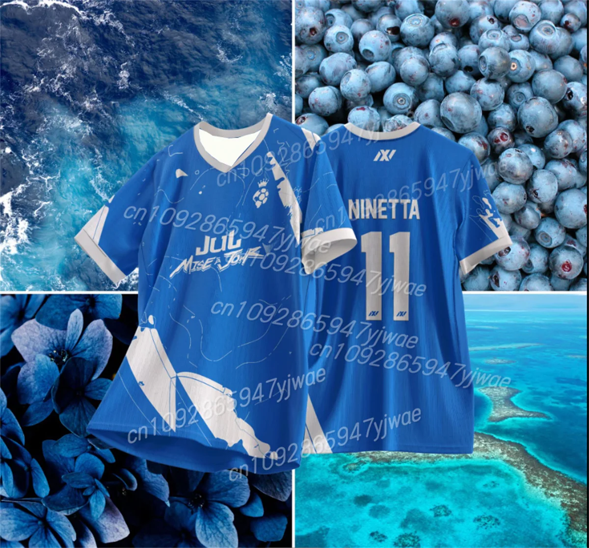 2025 جديد JUJ TOTO & NINETTA رقم 11 جيرسي ملابس رياضية تي شيرت الخامس الرقبة التدريب المحملة الأعلى اللياقة البدنية في الهواء الطلق للبالغين والأطفال