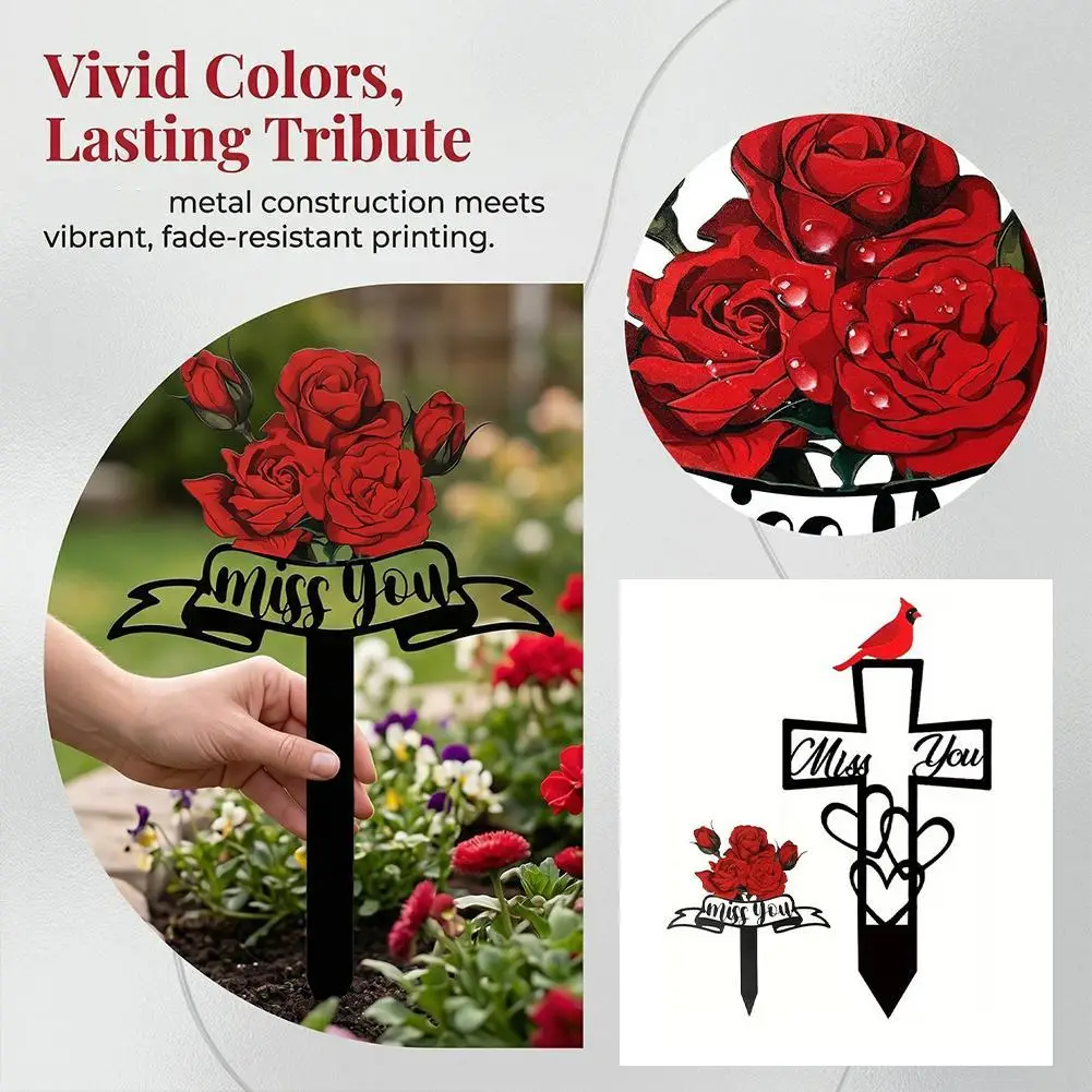 Metal Cemetery Memorial Plaque 