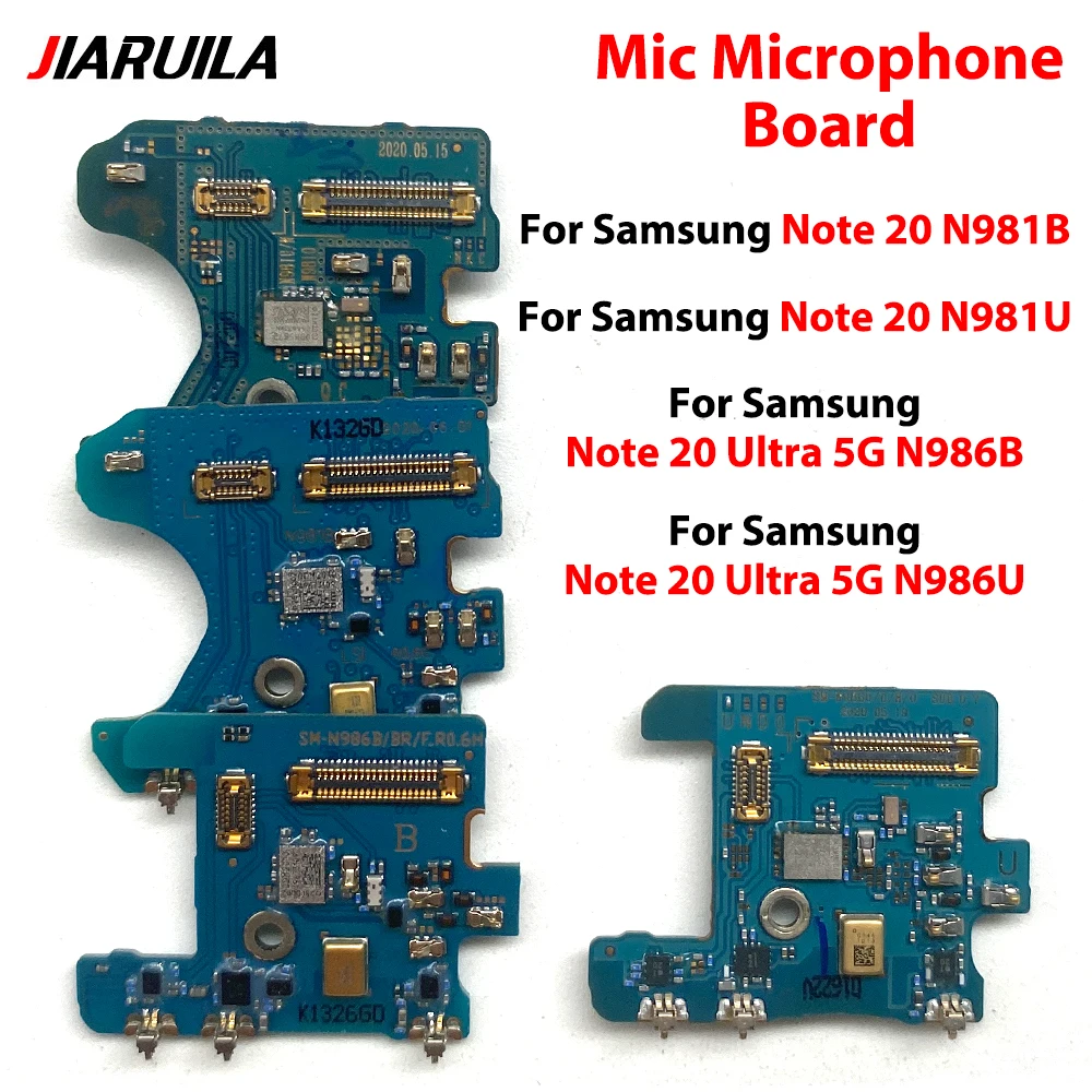 New For Samsung Note 20 N981B N981U Ultra 5G N986B N986U Microphone flex Cable Mic Connector Replacement
