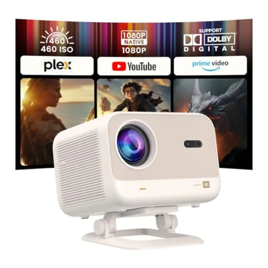 

Проектор Yaber L2 Plus с Wi-Fi и Bluetooth, поддержка 4K, автофокус, коррекция трапецеидальных искажений, встроенные приложения, разрешение 1080P