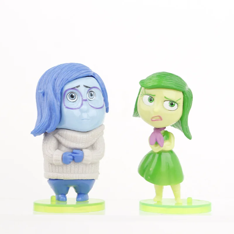 Figuras de acción de Anime para decoración de tartas, modelos de dibujos animados, adornos de mesa, 8 piezas, Inside Out 2, regalos decorativos