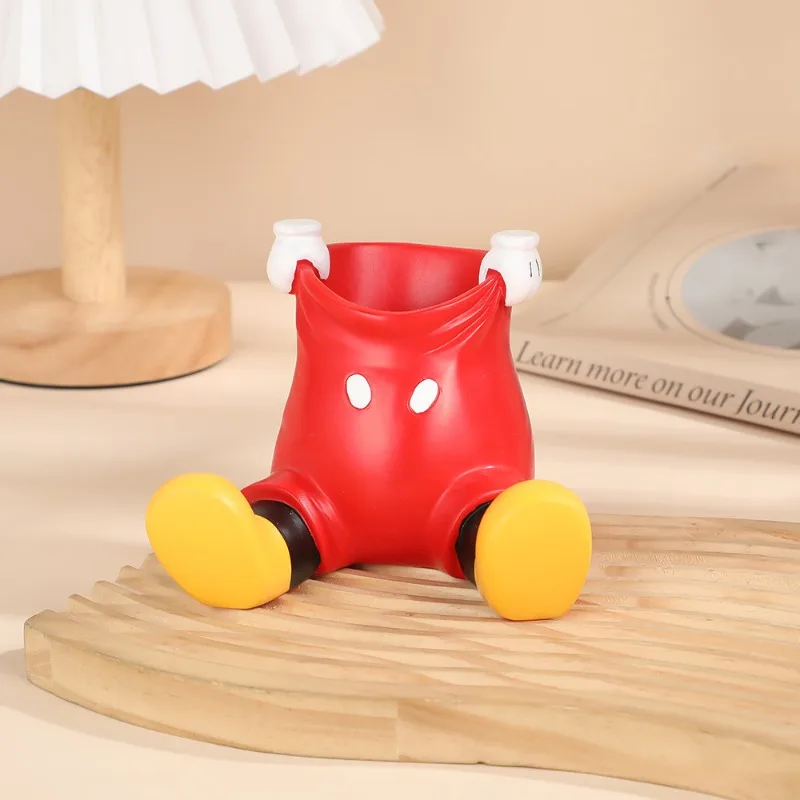 Mickey Pen Holder Cute Cartoon Desktop Storage Ornaments Fun Cell Phone Holder Flowerpot Friend Birthday Gift