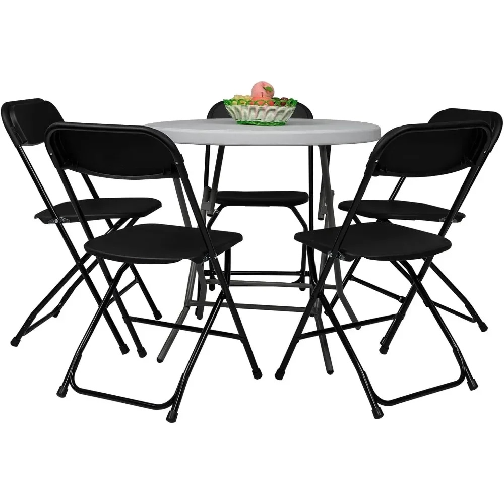 

20-Pack Stackable Plastic Folding Chairs with Steel Frame – 350lb Capacity for Indoor/Outdoor Commercial Events