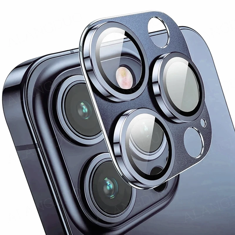 Metal Camera Lens Glass For iPhone 15 14 Pro Max 15 Plus Camera Protective Glass Film For iPhone 14Pro Max 15Pro Max Lens Cover