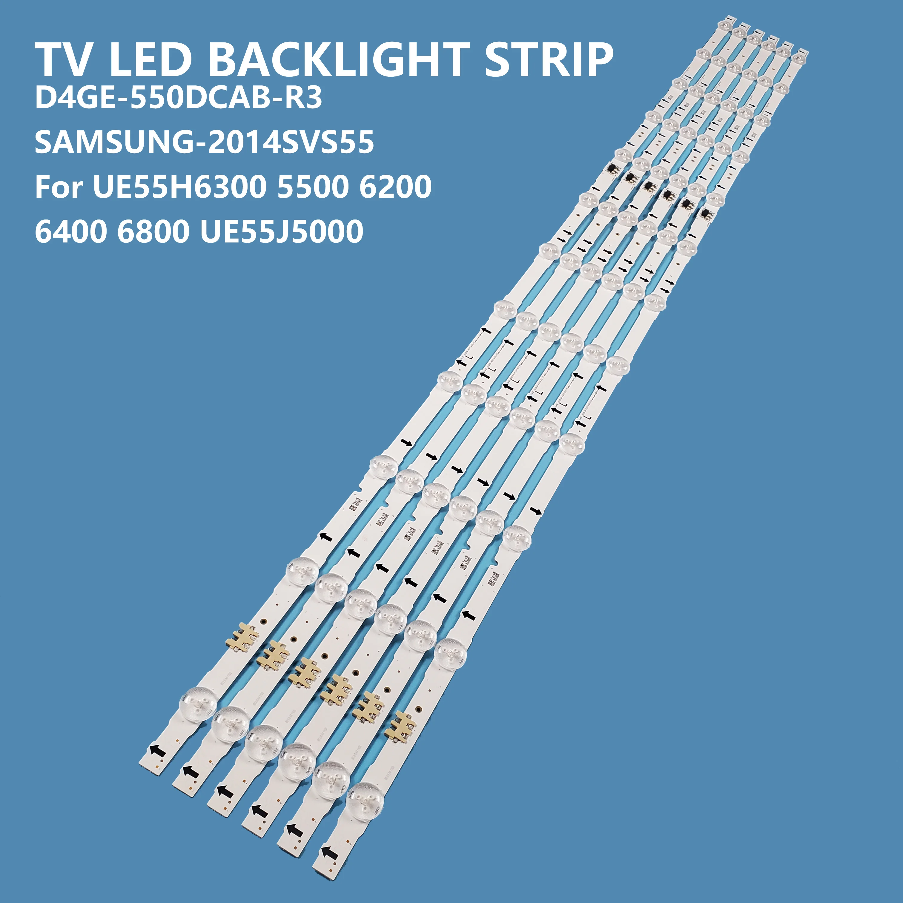 แถบไฟ LED แบ็คไลท์สำหรับทีวี12ชิ้น/เซ็ต D4GE-550DCA-R3 D4GE-550DCB-R3สำหรับซัมซุง UE55H5500 UA55J5088AJXXZ UA55J5300A/LH55DME