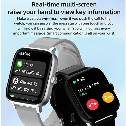 Mannen Smart Horloge Voor Vrouwen Cadeau Sport Smartwatch Bluetooth Telefoongesprek Custom Horloge Waterdicht Full Tcuch Scherm Smart Armband