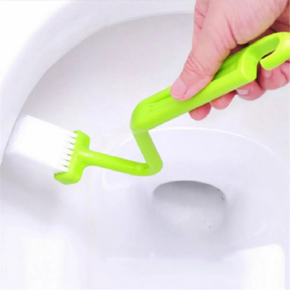 TXM Thickening Toilet Brush Toilet Brush Bending Handle Cleaning Brush V Shape S Brush Bathroom Plastic Brush