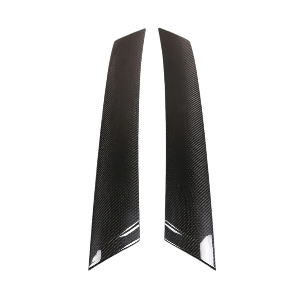 Real Dry Carbon Fiber Exterior Window A-Pillar Panel Frame Cover Trim Decoration Racing Parts For Toyota Supra A90 A91 2019-22