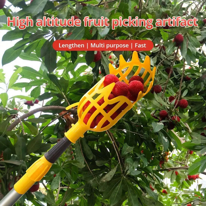 Farm Garden Picking DeviceGarden Tools Deep Basket Fruit Picker Head Convenient Fruit Catcher Apple Peach Picking