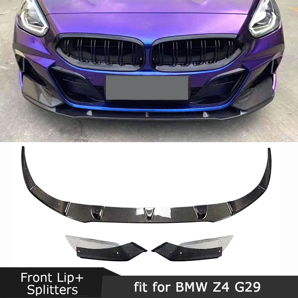 

Real Carbon Fiber Front Bumper Lip Splitter for BMW Z4 G29 M Sport 2019 2020 2021 Rear Fap Apron Canard Hot Sale Car Accessories