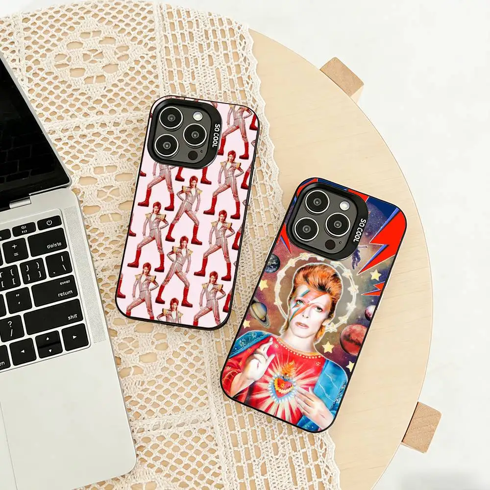 

Rock D-David B-Bowie-es Phone Case For iPhone 17,16,15,14,13,12,11 Plus,Pro Max,XS,Colored silver phone case
