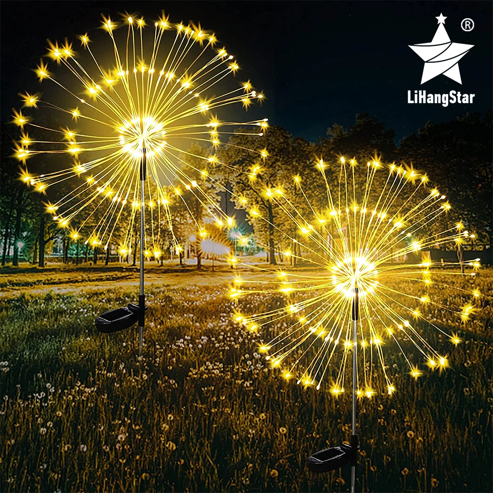 

Solar Outdoor Lawn Fireworks Light Flash Light String 90 /120/150LED Waterproof Outdoor Landscape Lighting Garden Holiday Lights