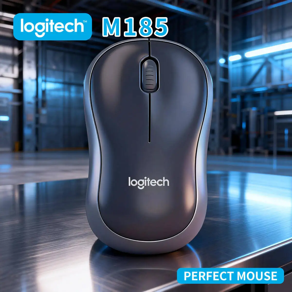 

Logitech M185 Wireless Optical Mouse Reliable Connection Long Battery Life Comfortable Ambidextrous Design