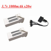 3.7V 1000mAh Li-ion Battery Charger sets for SJRC S20W T25 Four-axis Quadcopter Spare Parts RC Camera Drone Rechargeable Battery