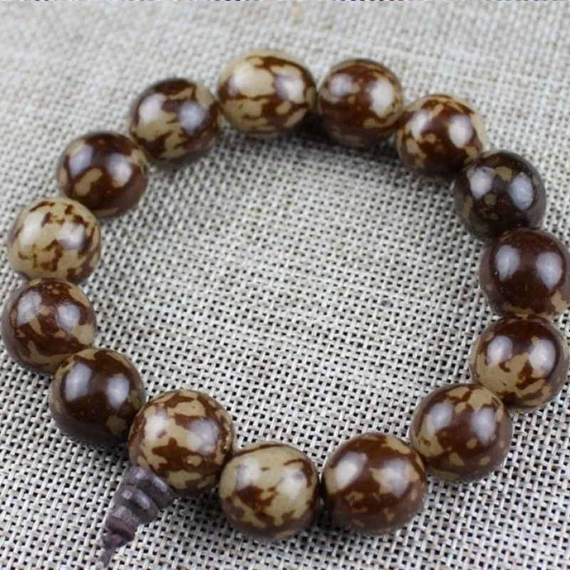 Floral Root , Tiger Stripe Bodhi Bead Rosary Bracelet for Men and Women