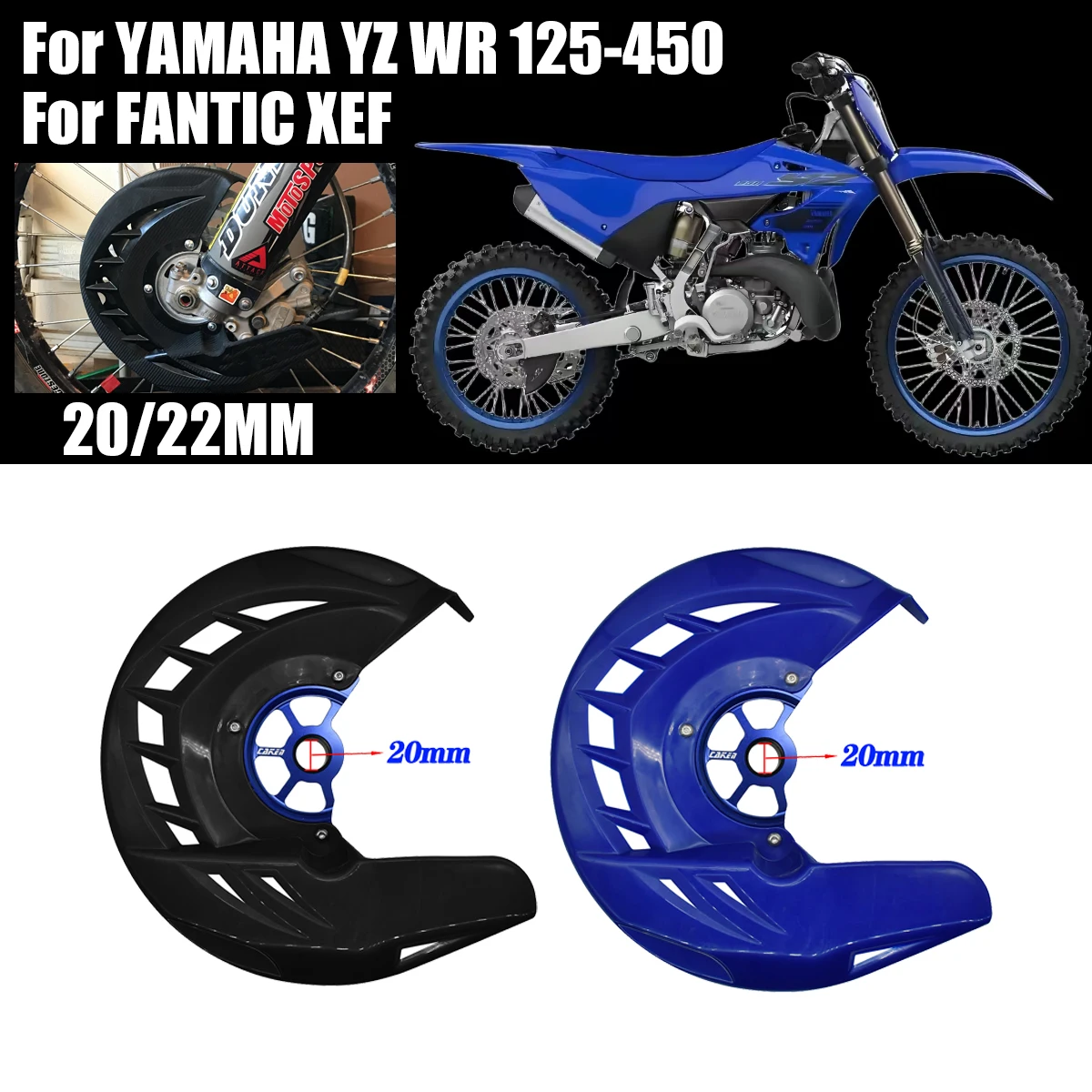 

For Yamaha YZ 125 250 250F 450F 250FX 450FX 125X 250X WR125 WR250 WR250F WR450F 2003-2022 Motocross Front Brake Disc Guard Cover