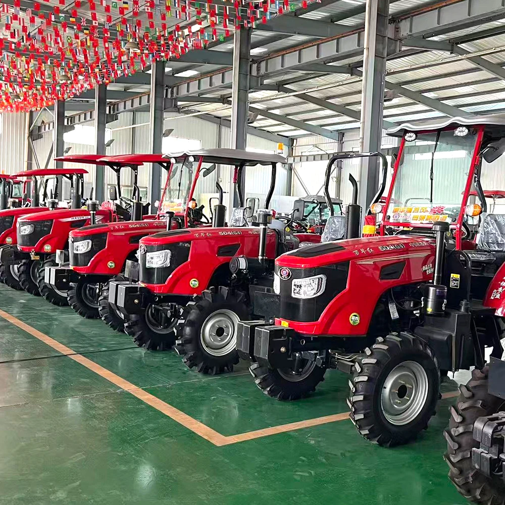Factory Prices 60hp 70hp 80hp Tractor Mini 4x4 Wheeled Tractor Compact and Multi-Functional With Accessories