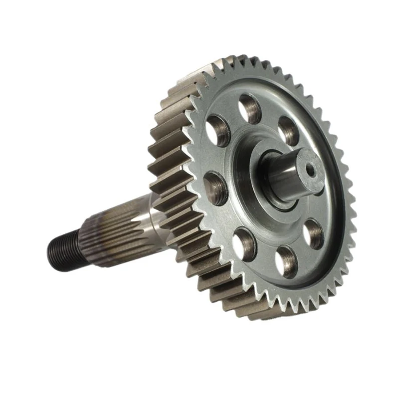OEM Precision CNC Turning Milling Steel Spline Gear Shaft, Threaded End Drive Pinion Shaft with Polygonal Head