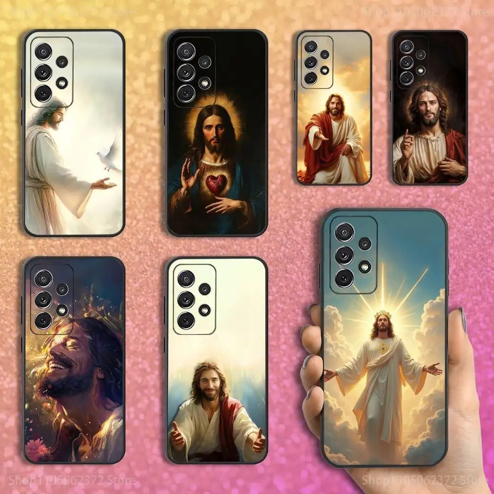 

Religious Jesus Belief Phone Case For Samsung S25,S24,S23,S22,S21,S20,S10,Ultra,Plus,Lite,FE,Soft Silicone Black Cover