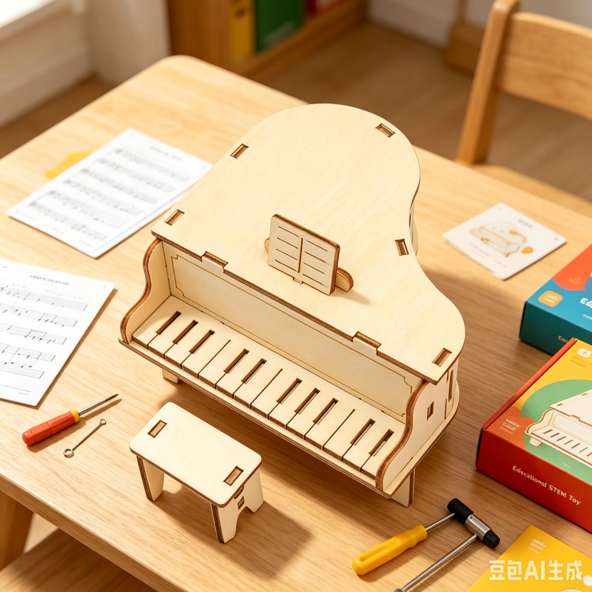 

DIY Piano Music Box Tech Making Kit, Handmade Science Experiment Model, STEAM Educational Learning Teaching Aid for Older Kids
