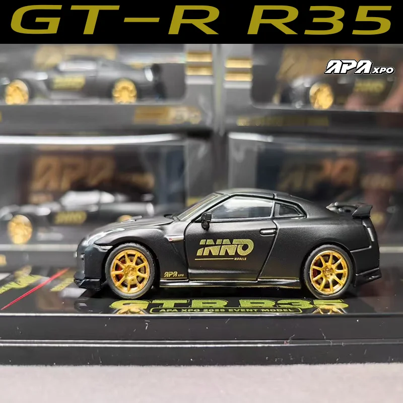 INNO 1/64 GT-R R35 APAxpo Odlewane Modele Samochodów z Stopu Metalu, Kolekcja Zabawek Samochodowych, Prezent na Boże Narodzenie dla Chłopca