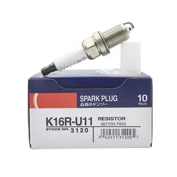 10Pcs/Lot Spark Plug K16RU11 K20PRU11 PK20R11 K16PR-U11 K16TR11 K20TR11 SK20R11 XUH22TT 3120 3121 3128 3130 3194 3195 3297 4615