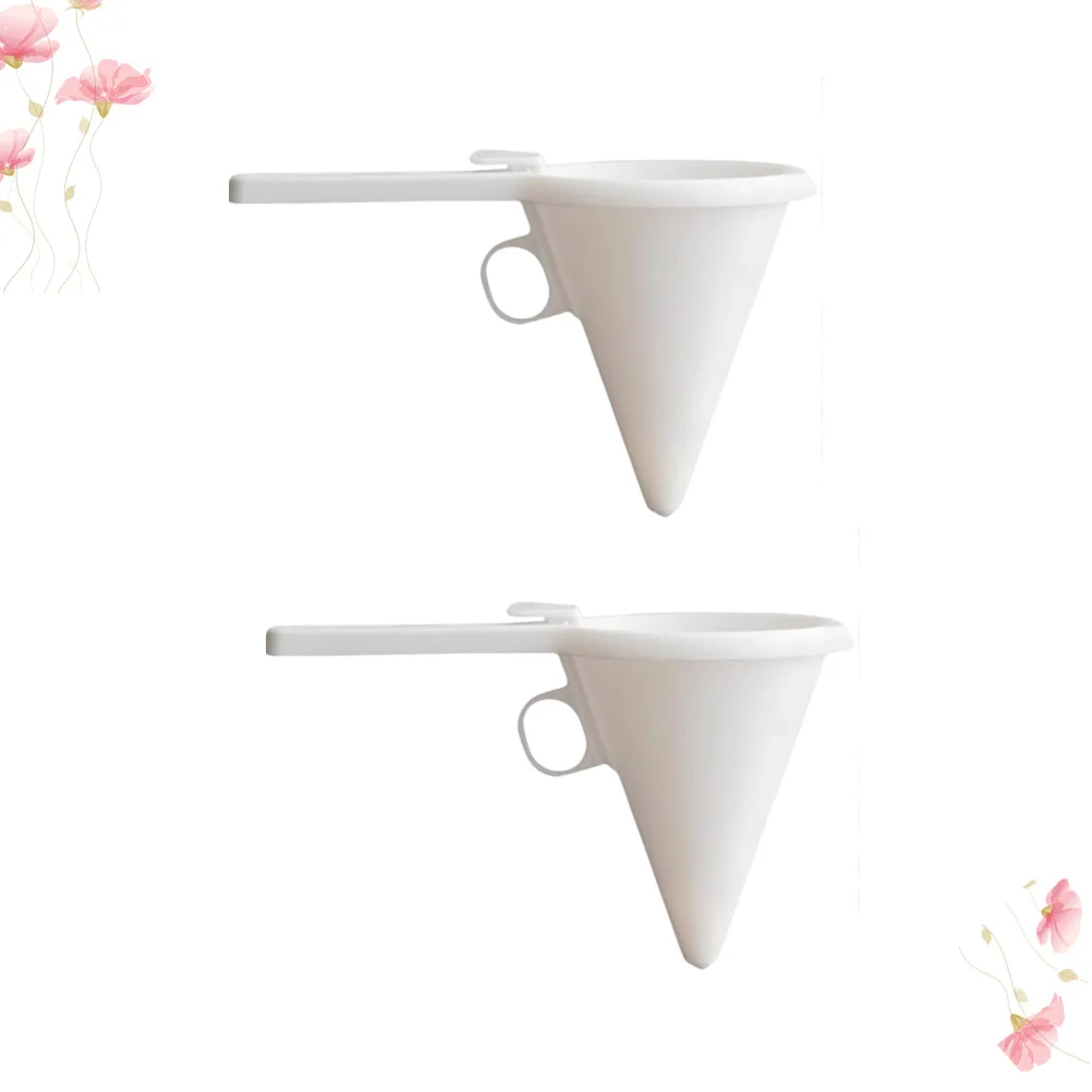 

2Pcs Cake Chocolate Dispenser Funnel Handheld Plastic Cream Icing Batter Decorating Tools for Baking Kitchen Chocolate Funnel