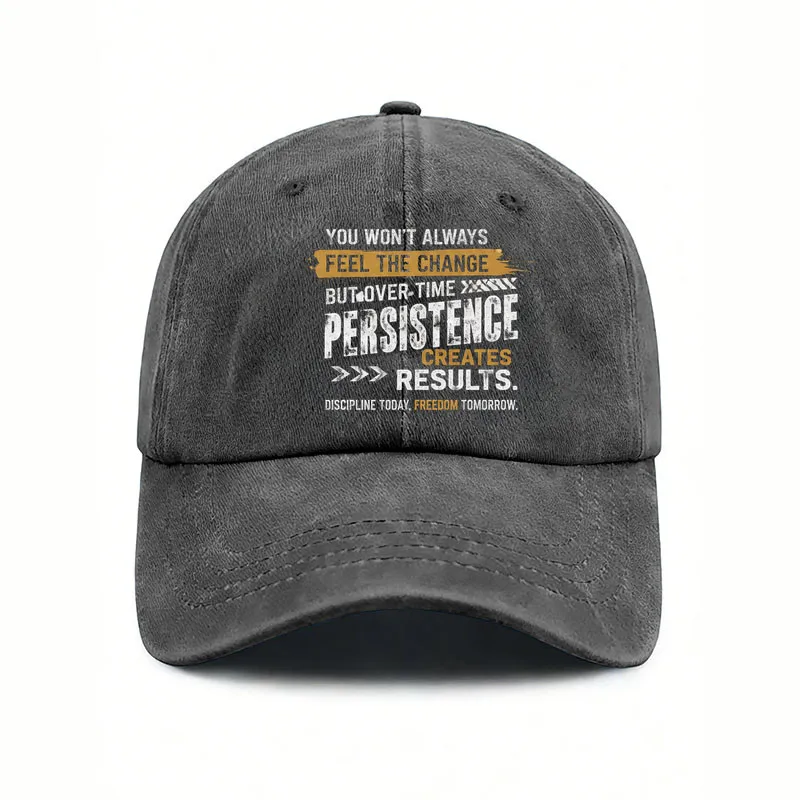 Inspirational Quote Print Unisex Vintage Baseball Cap, Comfortable and Soft, Stylish and Simple, Retro and Fresh, Versatile for Everyday Wear