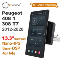 TS10 Android 12.0 Ownice Car Radio Auto for Peugeot 408 1 308 T7 2012-2020 Silver 13.3\