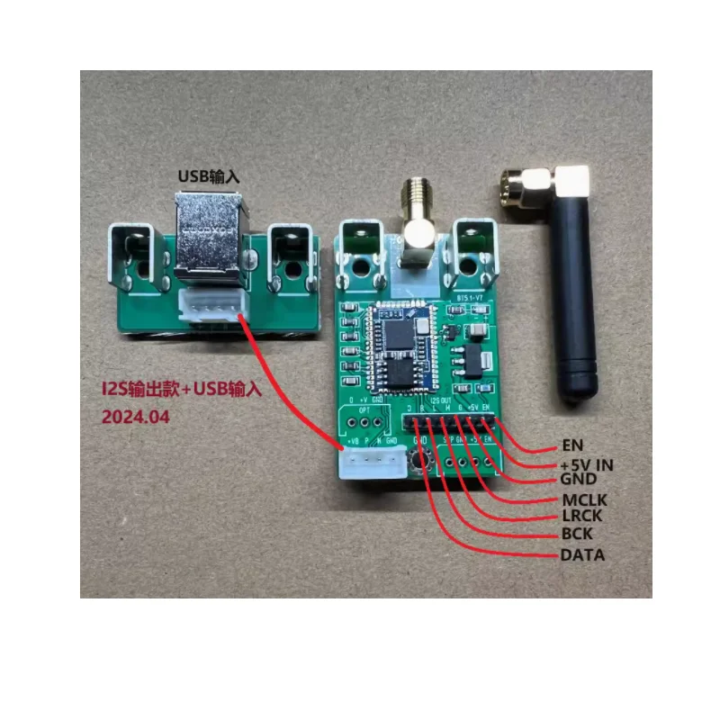 Salida I2S + entrada USB