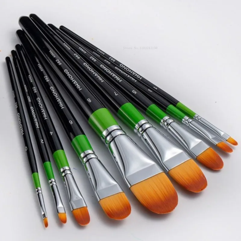 

Nylon Hair Oil Painting Brushes Art Painting Tools Students Outdoor Sketching Watercolor/ Acrylic Paint Brushes Art Supplies