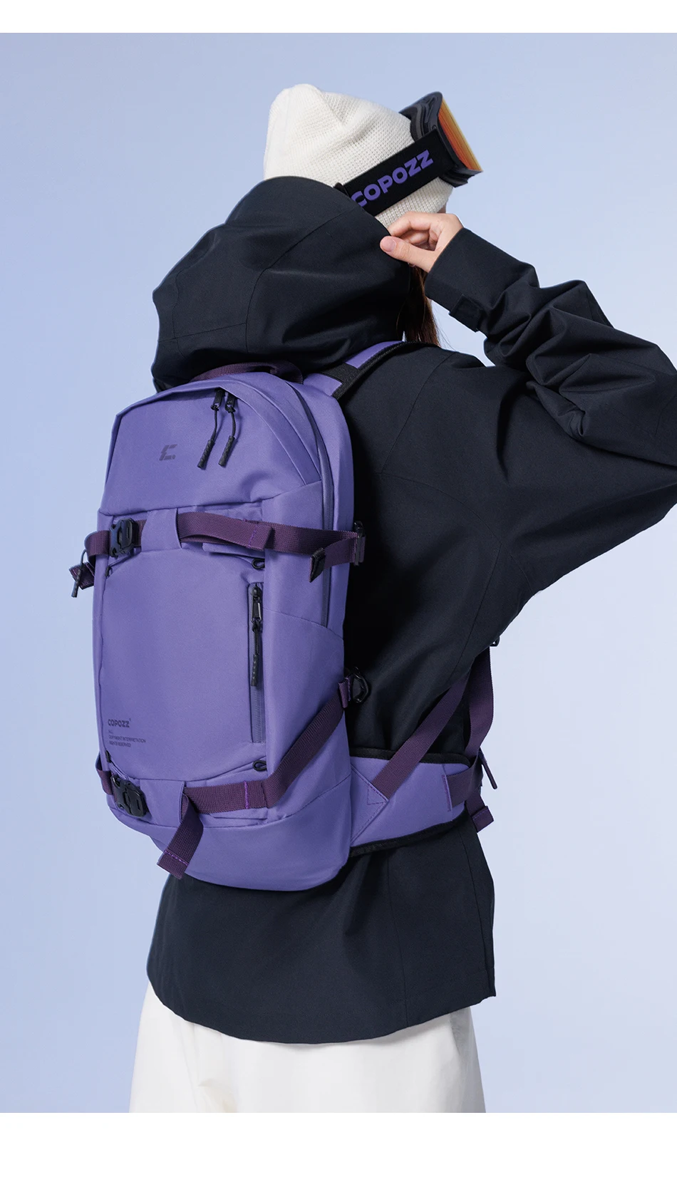 COPOZZ Skitasche, wasserdicht, leicht, verschleißfest, für Reisen, großes Fassungsvermögen, Outdoor-Sportzubehör, Snowboard-Aufbewahrungsrucksack – Detail 20
