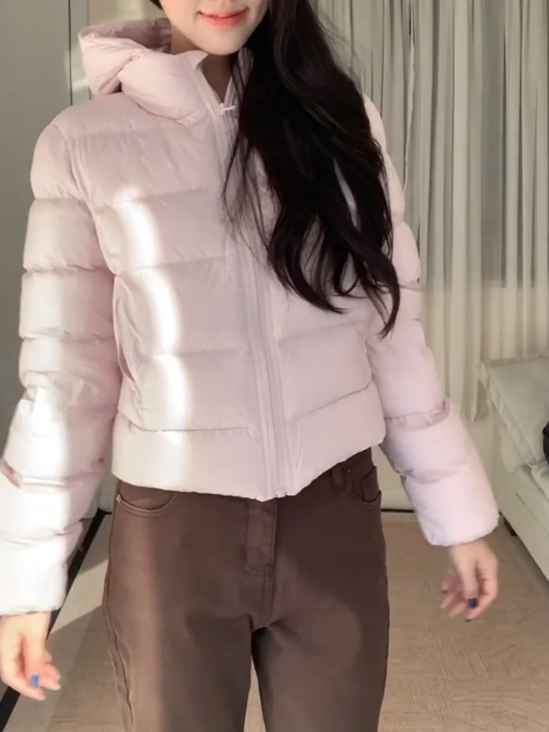 

Модная утолщенная хлопковая куртка с капюшоном, женская повседневная универсальная зимняя верхняя одежда, стильный уникальный дизайн, корейский стиль для поездок на работу