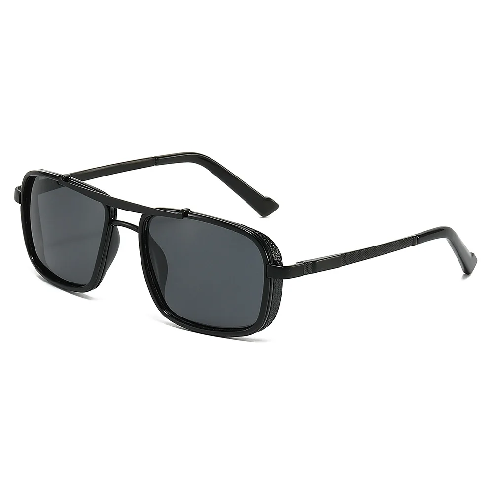 Retro Quadratische Polarisierte Sonnenbrille Männer Frauen TAC Fahren Angeln Doppel Strahl Metall Rahmen Luftfahrt Sonnenschutz