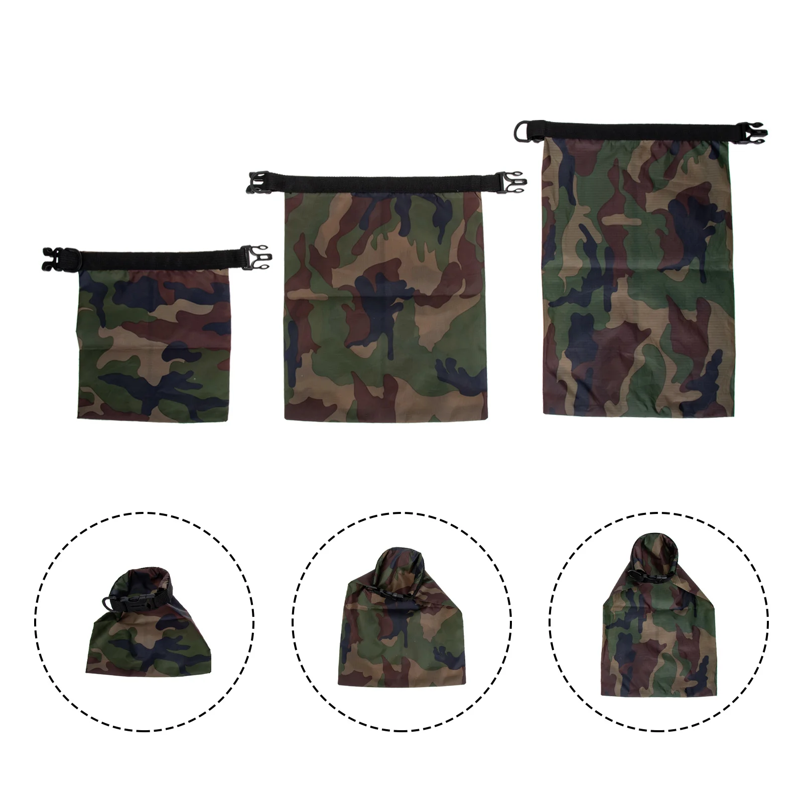 

3Pcs Waterproof Bag Multipurpose Dry Bag for Backpacking Rafting Outdoor Equipment Storage with Lightweight Rolling Design