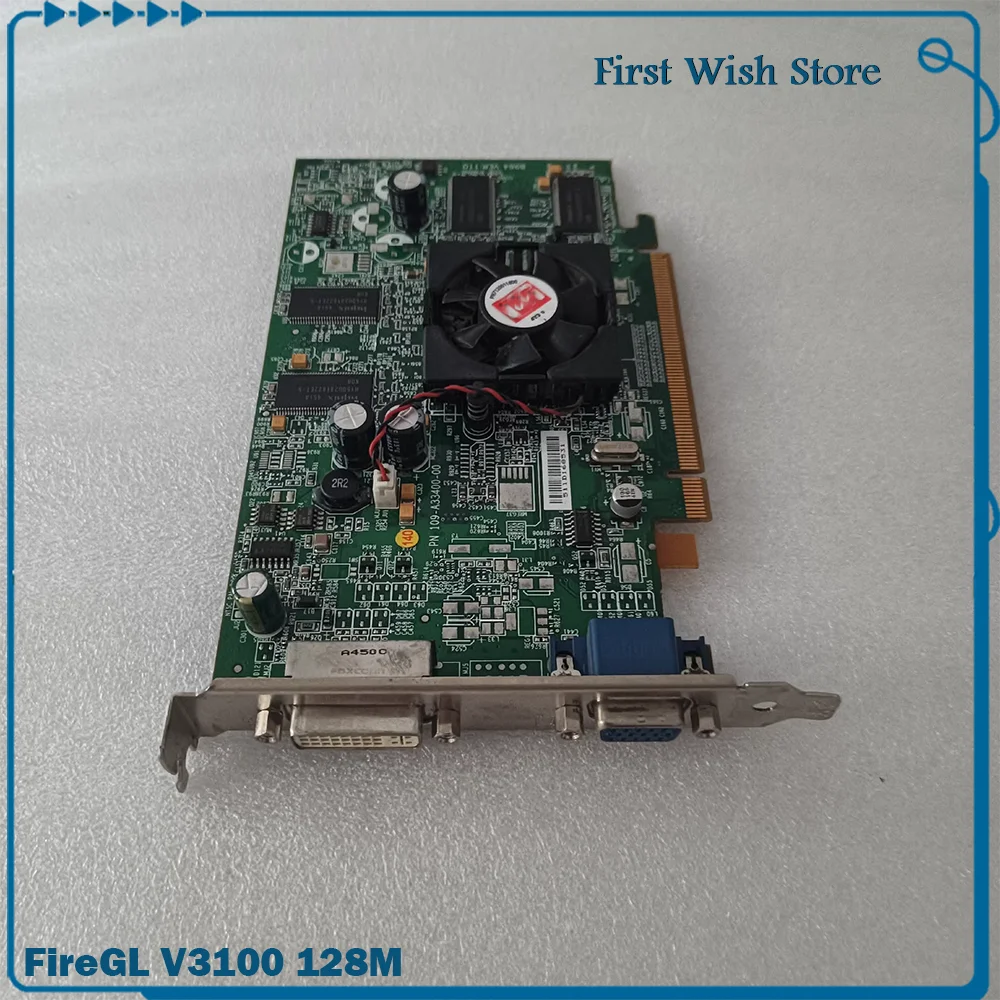 For DE-LL ATI  PCI-E VGA+DVI FireGL V3100 128M