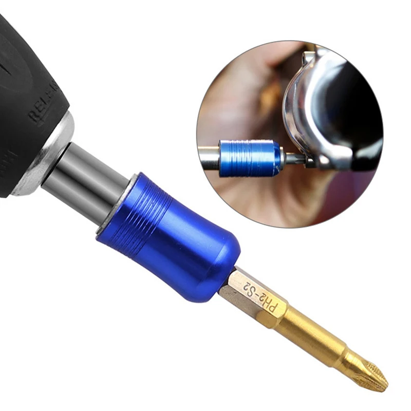 Blue Extension Rod Batch Magnetic Screwdriver Quick Transfer Lever Self-locking Extension Rod 60/100/150mm Hand Tools