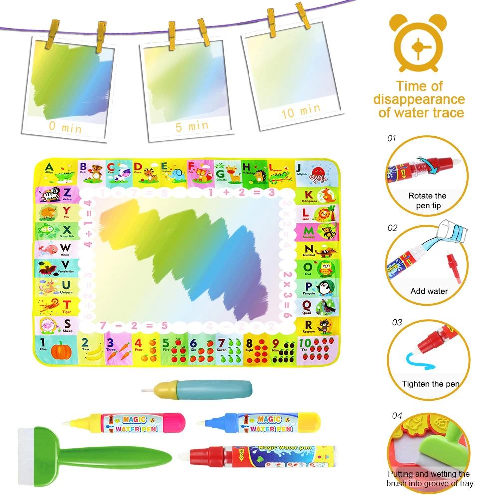 Magische watertekenmat Kleurmat Doodle Mat met magische pennen Montessori Speelgoed Schilderbord Educatief speelgoed voor kinderen Geschenken